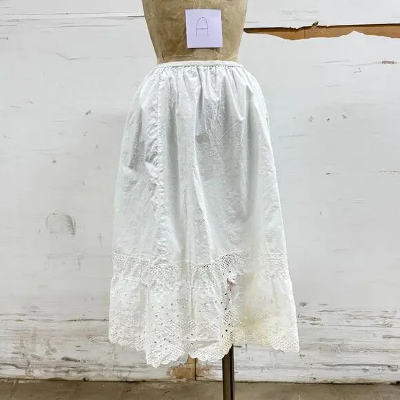 50s Vintage Loomcraft White Cotton Petticoat Slip - Picture 1 of 6